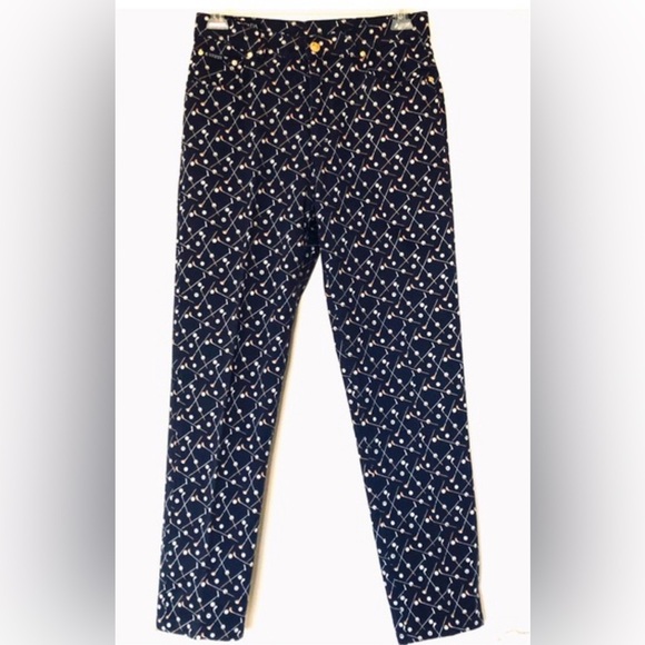 ESCADA SPORT Monogram Golf Print Casual Pants - Picture 1 of 13